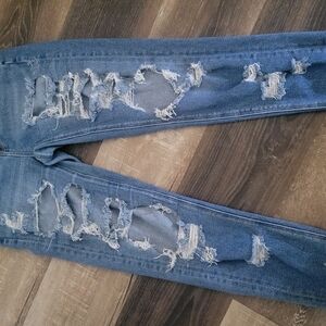 Distressed Blue Women's Jeans